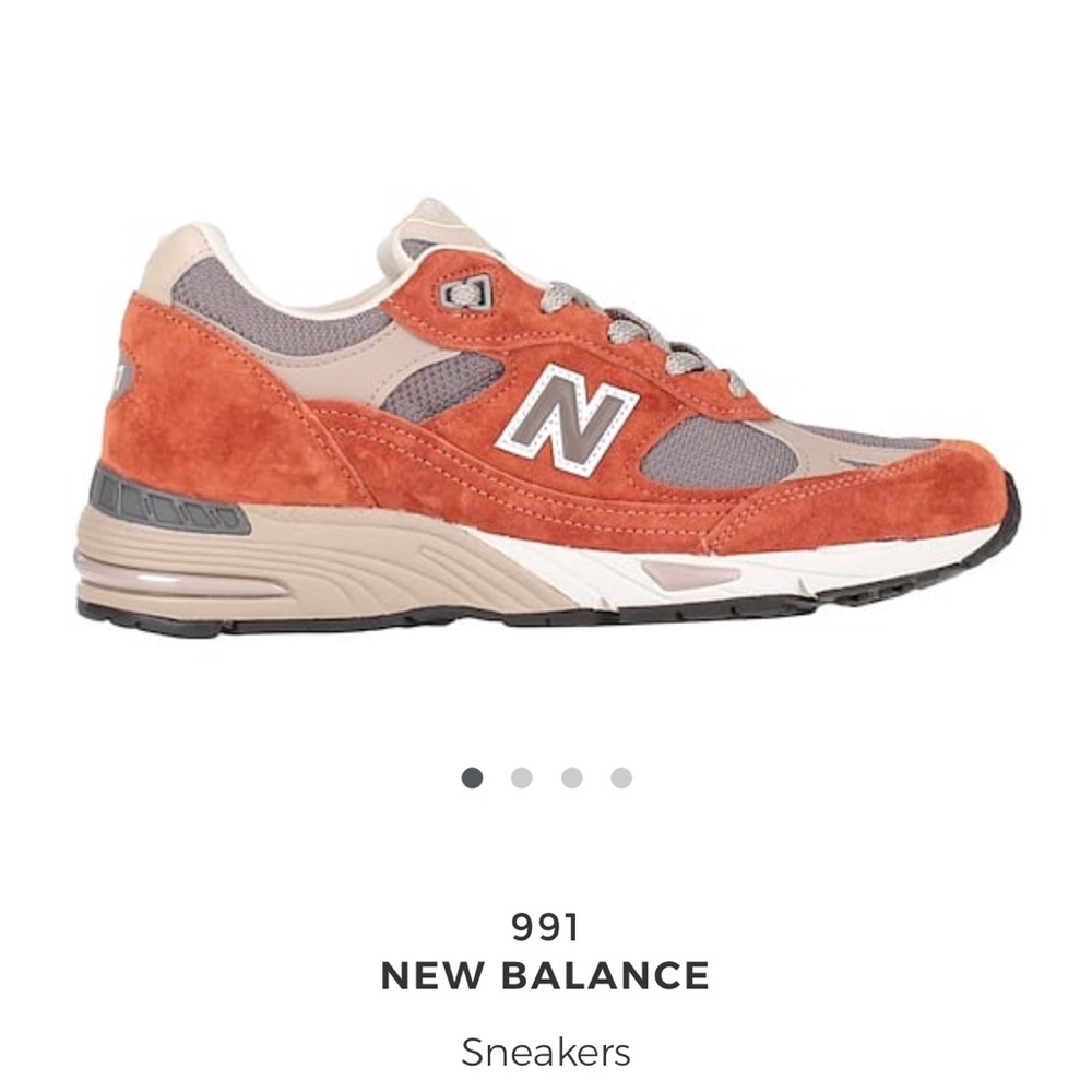 New Balance MiUK 991 rust orange women US6